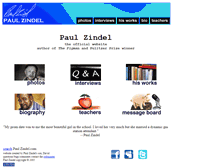 Tablet Screenshot of paulzindel.com